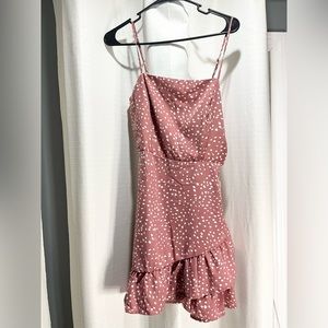 Pink patterned sun dress